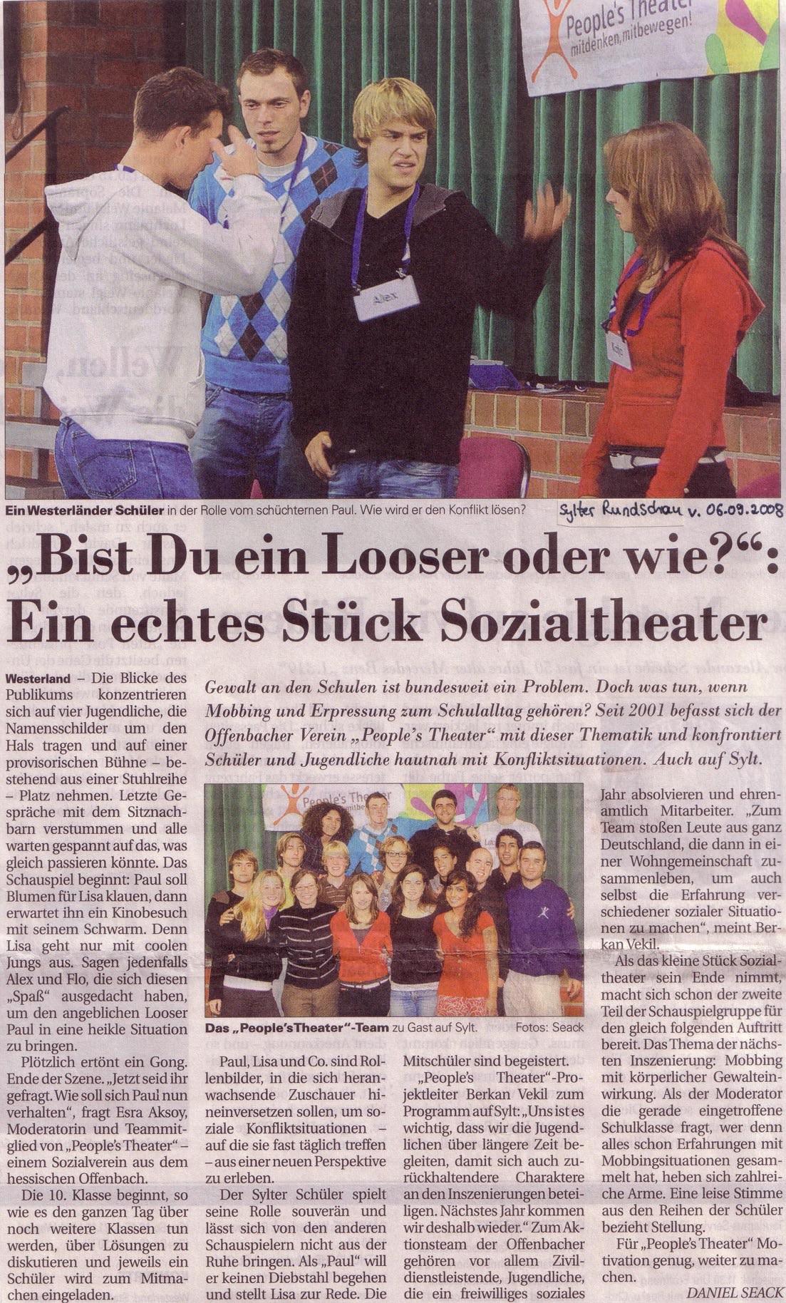 Sylter Rundschau vom 06.09.2008