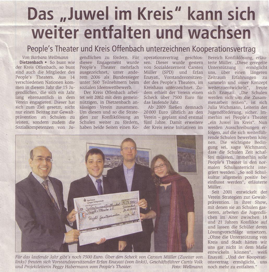 Offenbach Post vom 15.10.2008