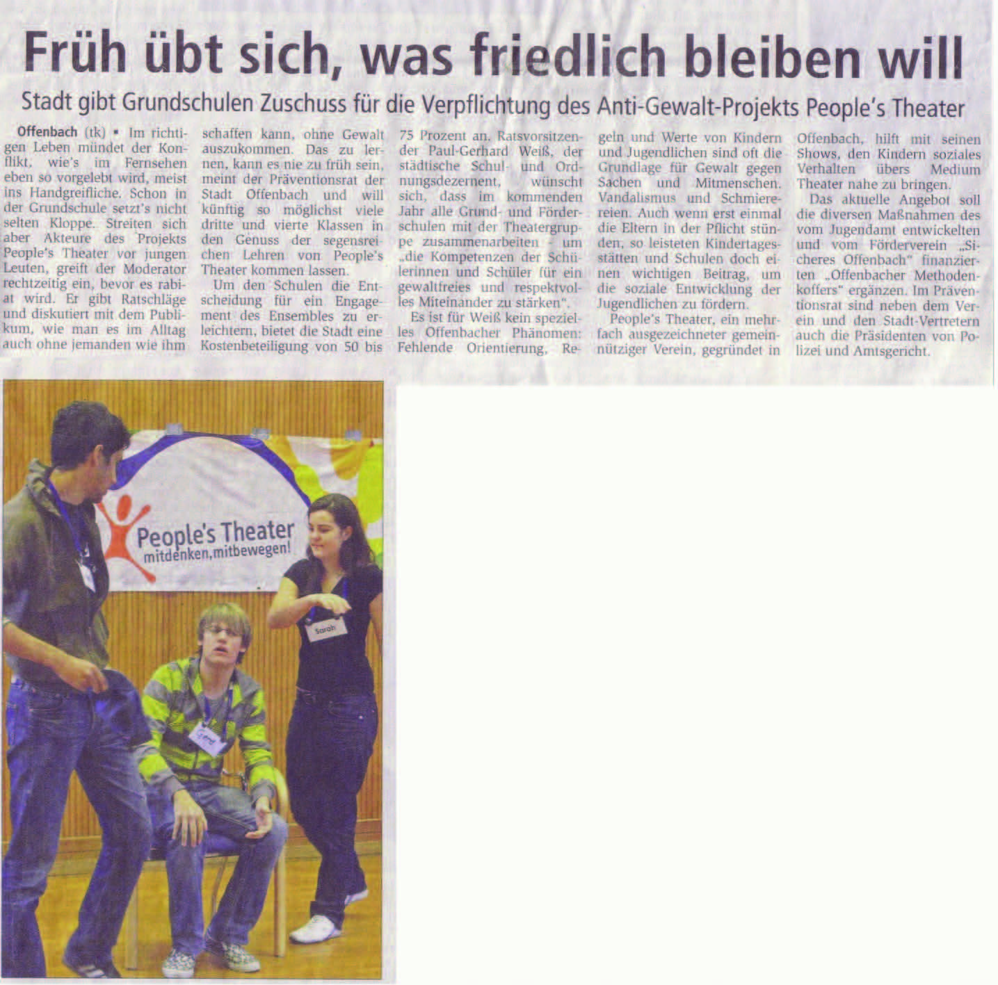 Offenbach Post vom 13.11.2008