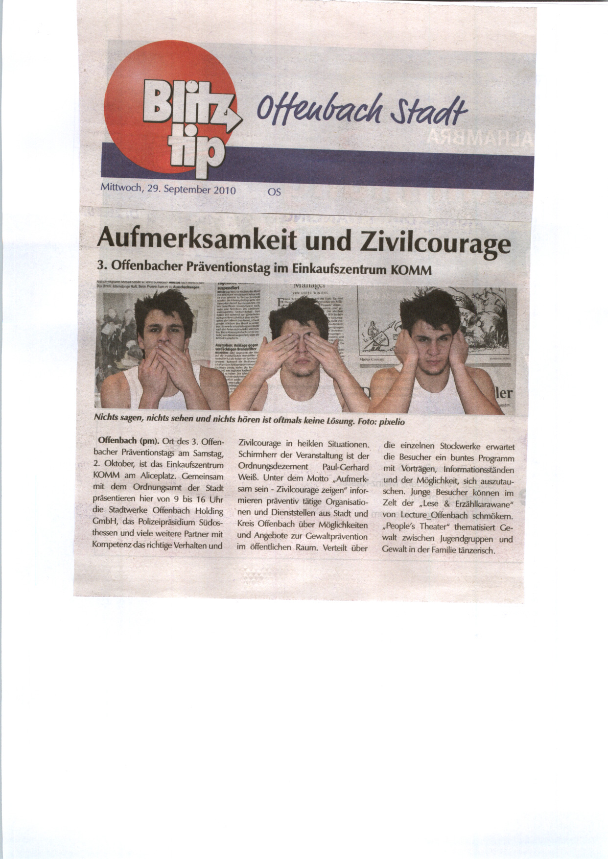 Blitz-tip Offenbach Stadt 29.09.10