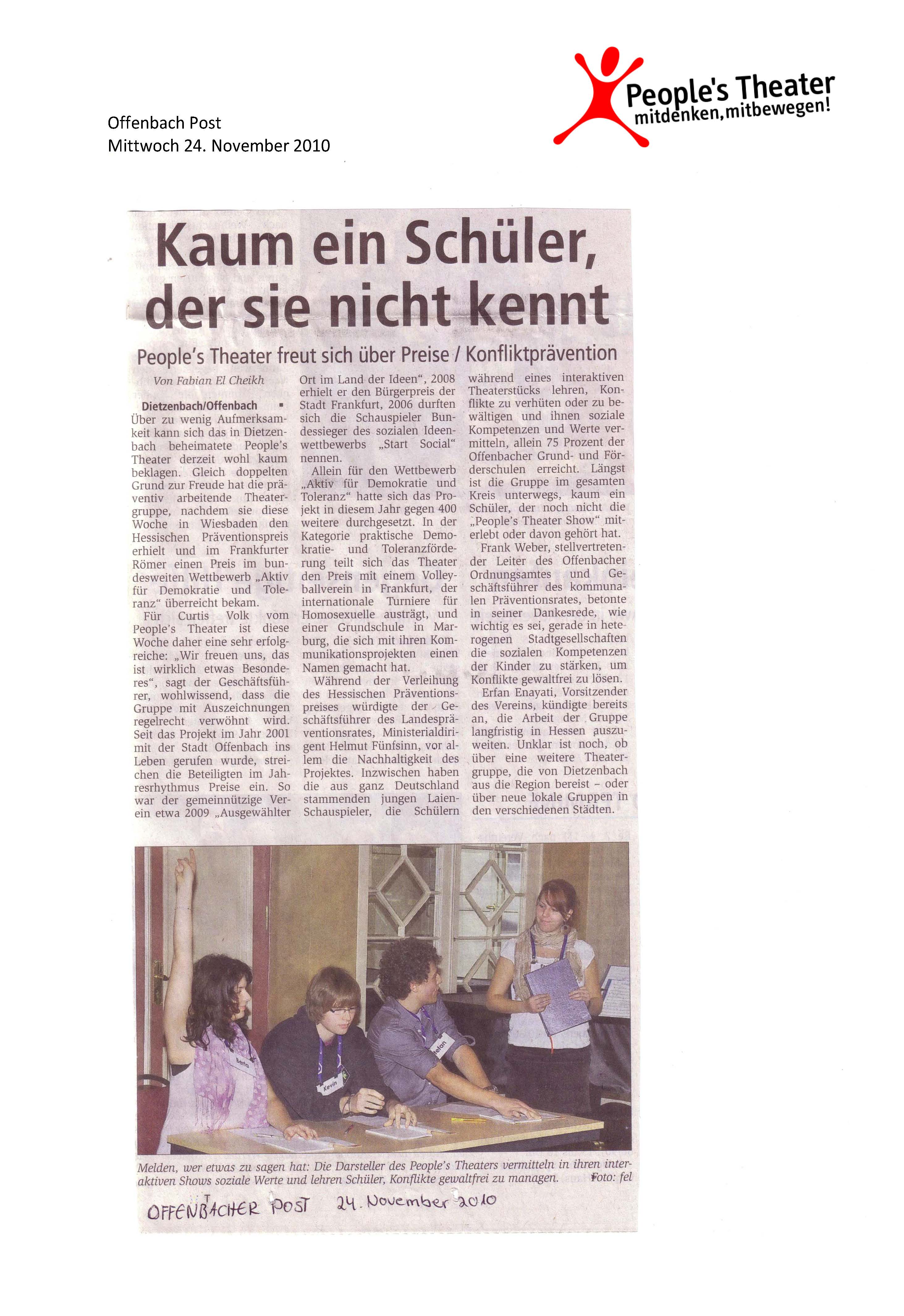 Offenbach Post vom 24.11.2010