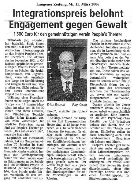 Langener Zeitung vom 15.03.2006