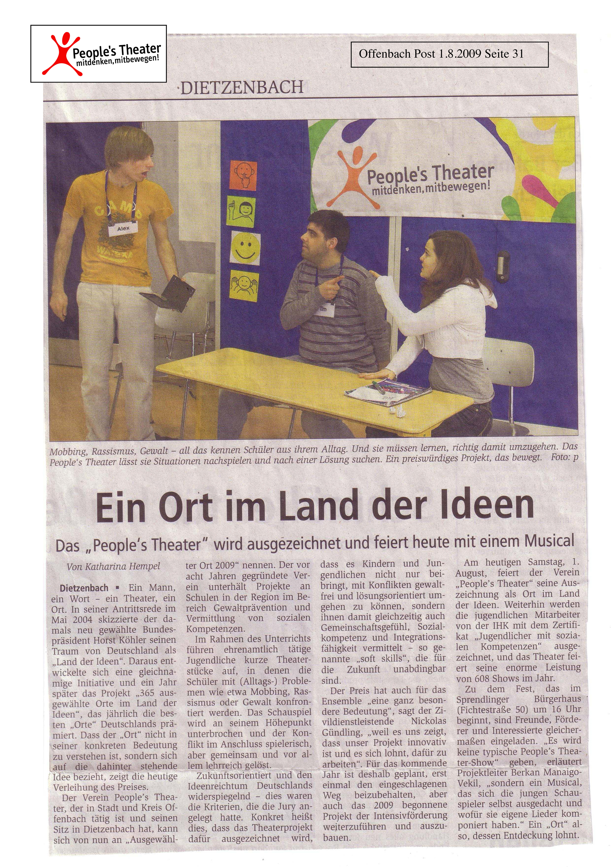 Offenbach Post vom 01.08.2009