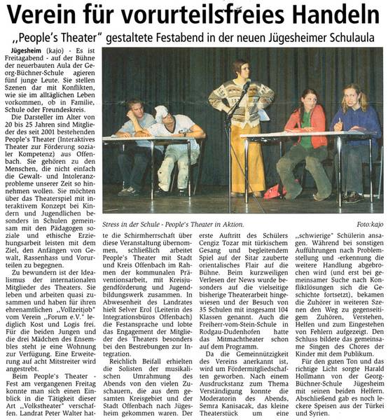 Offenbach Post vom 08.03.2004