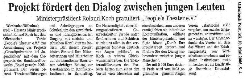 Offenbach Post vom 10.05.2006
