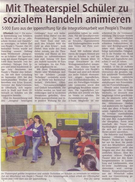 Offenbach Post vom 17.01.2007