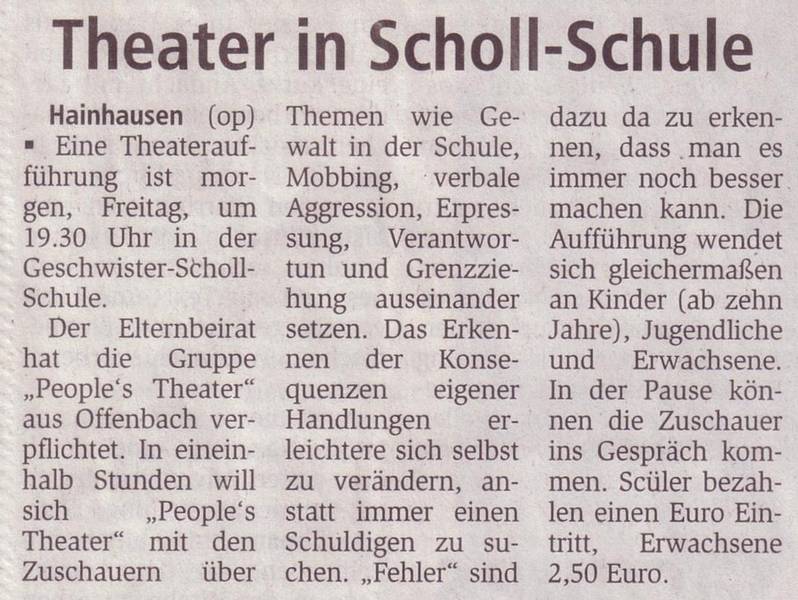 Offenbach Post vom 18.11.2004