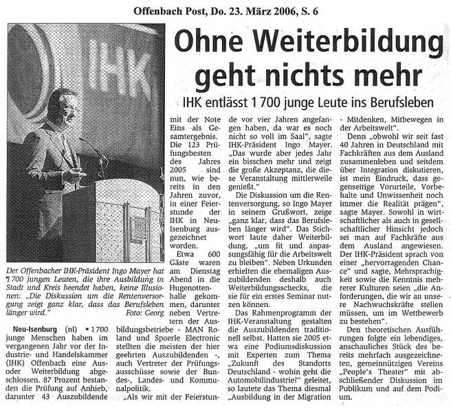 Offenbach Post vom 23.03.2006