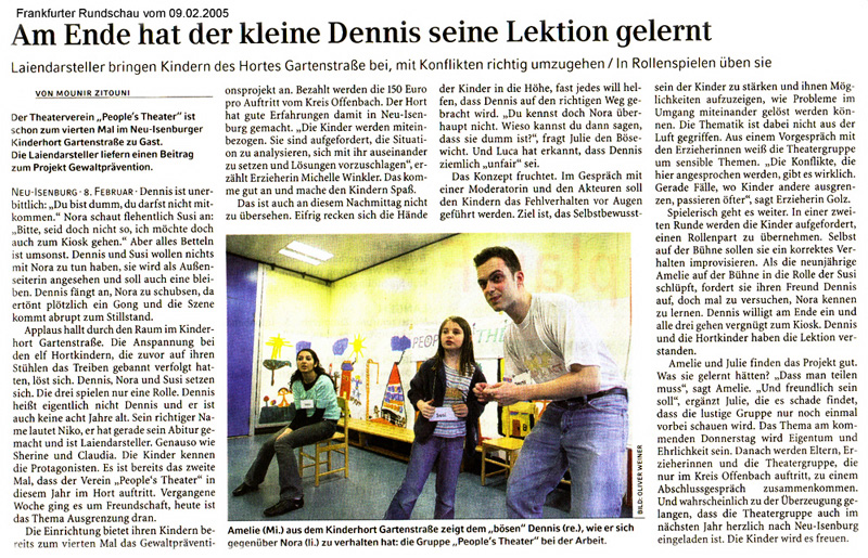 Frankfurter Rundschau vom 09.02.2005