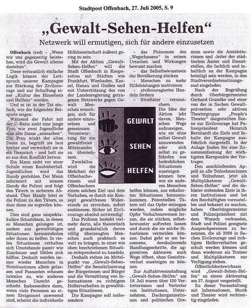 Stadtpost Offenbach vom 27.07.2005