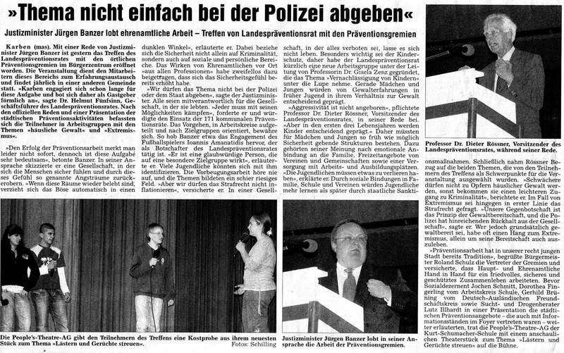 Wetterauer Zeitung vom 18.05.2007